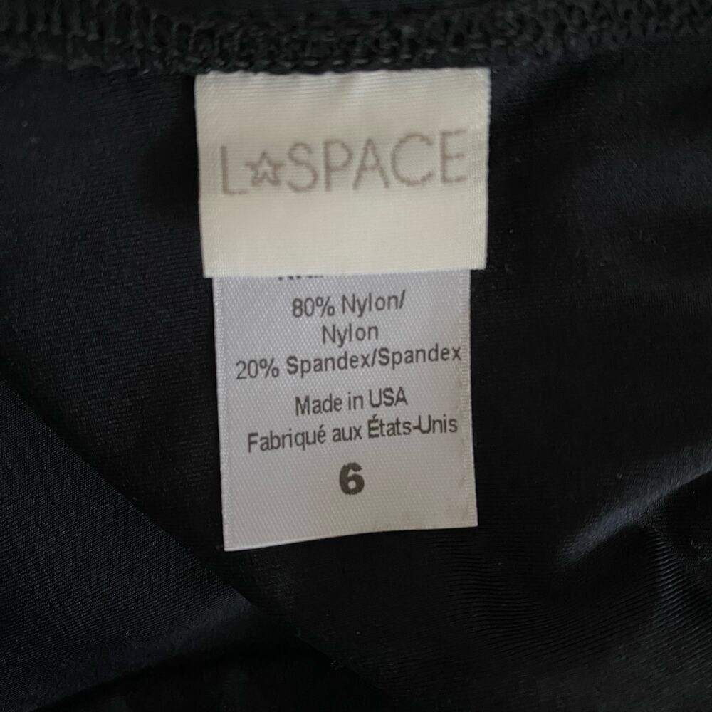 L*Space L Space Size 6 Wild Heart Bodysuit Black Strappy Long Sleeves FLAW - Picture 5 of 7